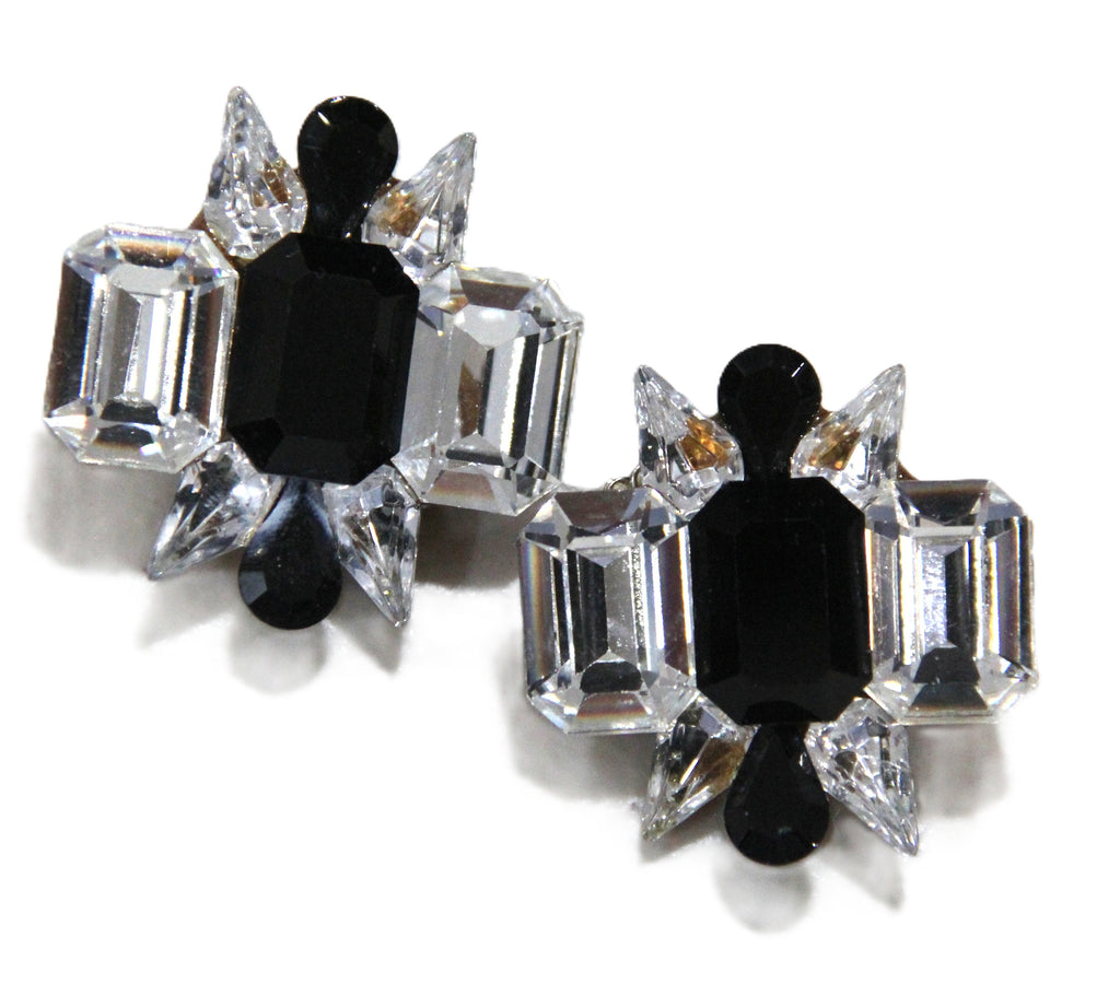 80s vintage glass statement earrings