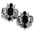 80s vintage glass statement earrings