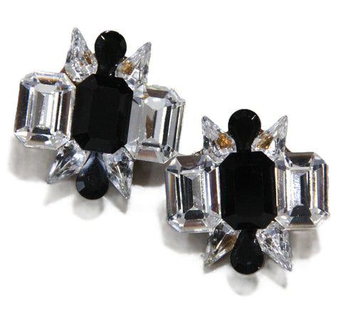 80s vintage glass statement earrings