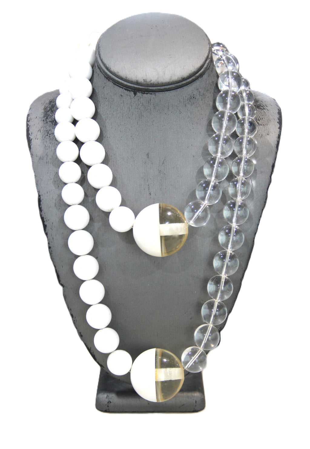 DEAD STOCK GRAZIANO MOD CHUNKY LUCITE NECKLACE - SHORT 