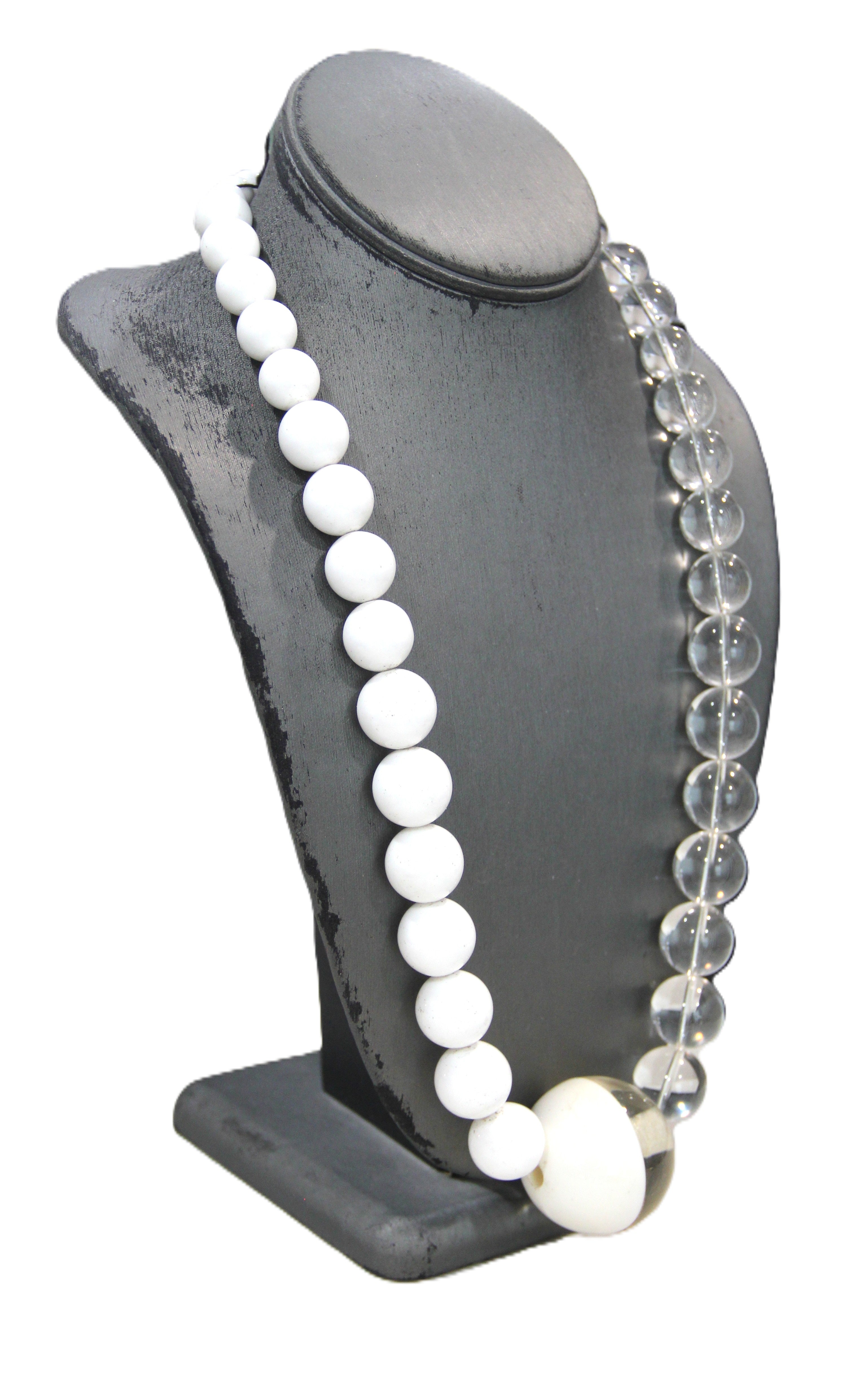 DEAD STOCK GRAZIANO MOD CHUNKY LUCITE NECKLACE - LONG 