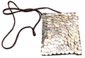 NEW & ON TREND SATIN & MOTHER OF PEARL PAILLETTES CROSS BODY PURSE