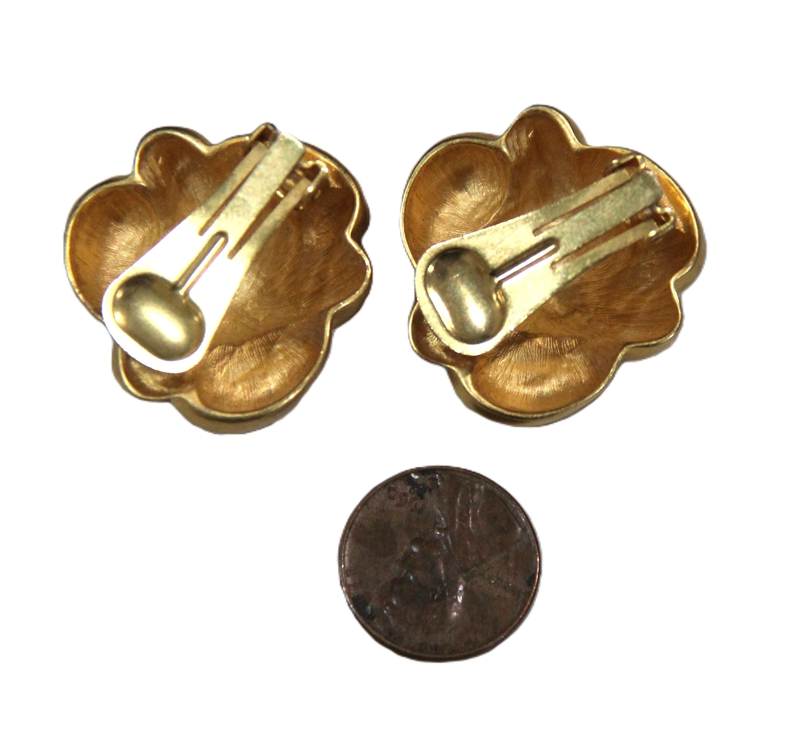 Matte gold vintage statement earrings