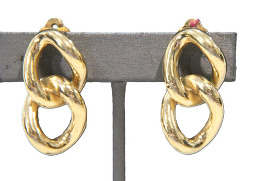 Anne Klein vintage curbed chain earrings