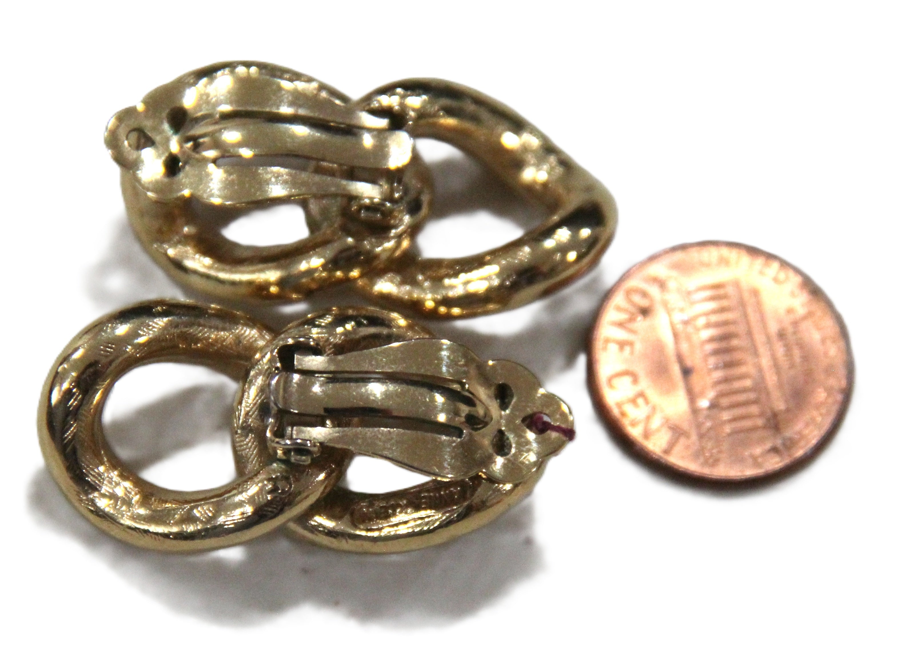 Anne Klein vintage curbed chain earrings