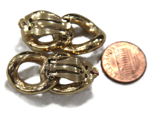 Anne Klein vintage curbed chain earrings