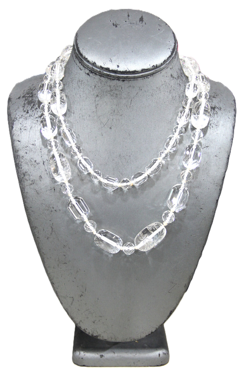 ANTIQUE ART DECO ERA ROCK CRYSTAL NECKLACE