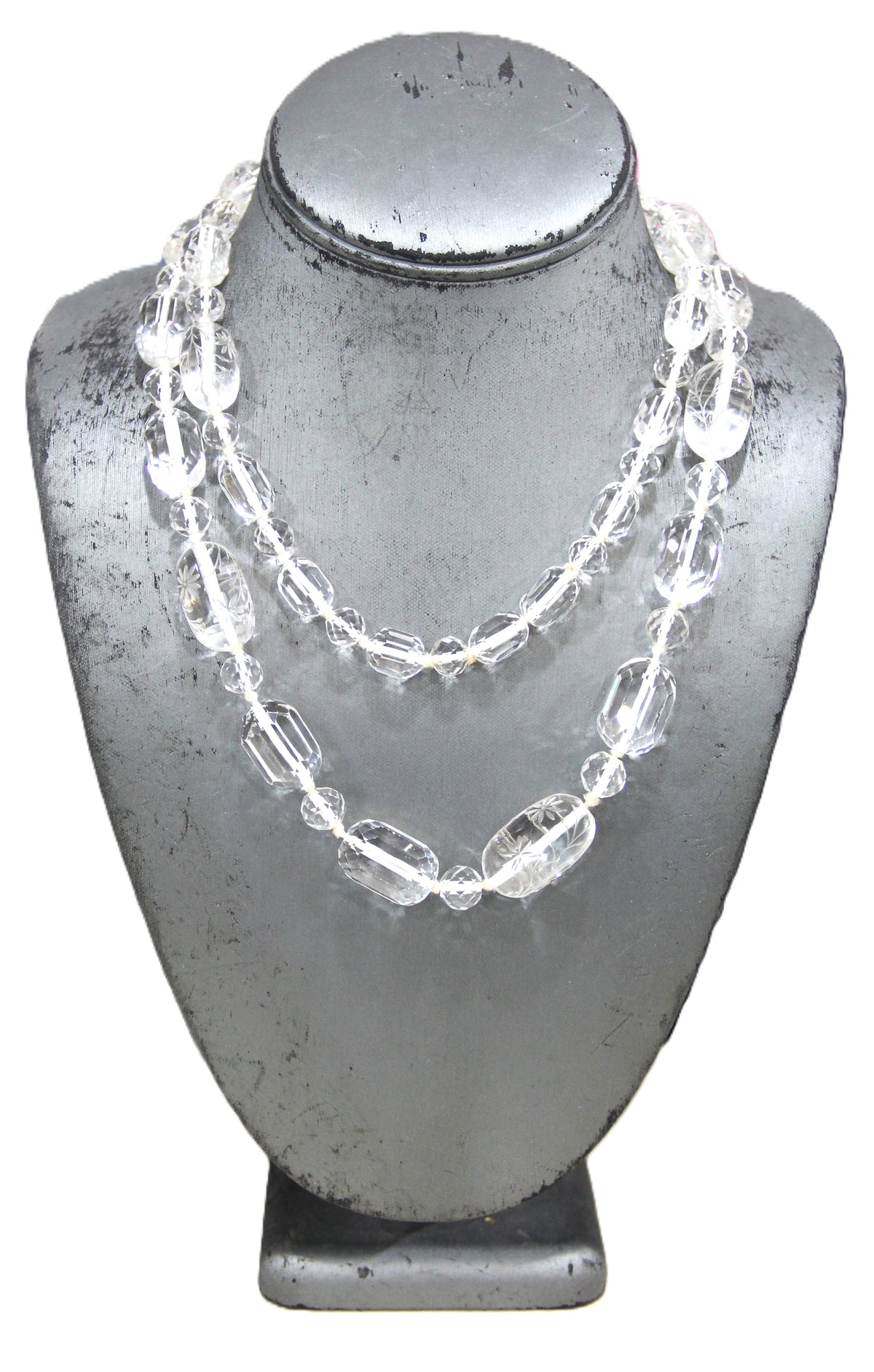 ANTIQUE ART DECO ERA ROCK CRYSTAL NECKLACE