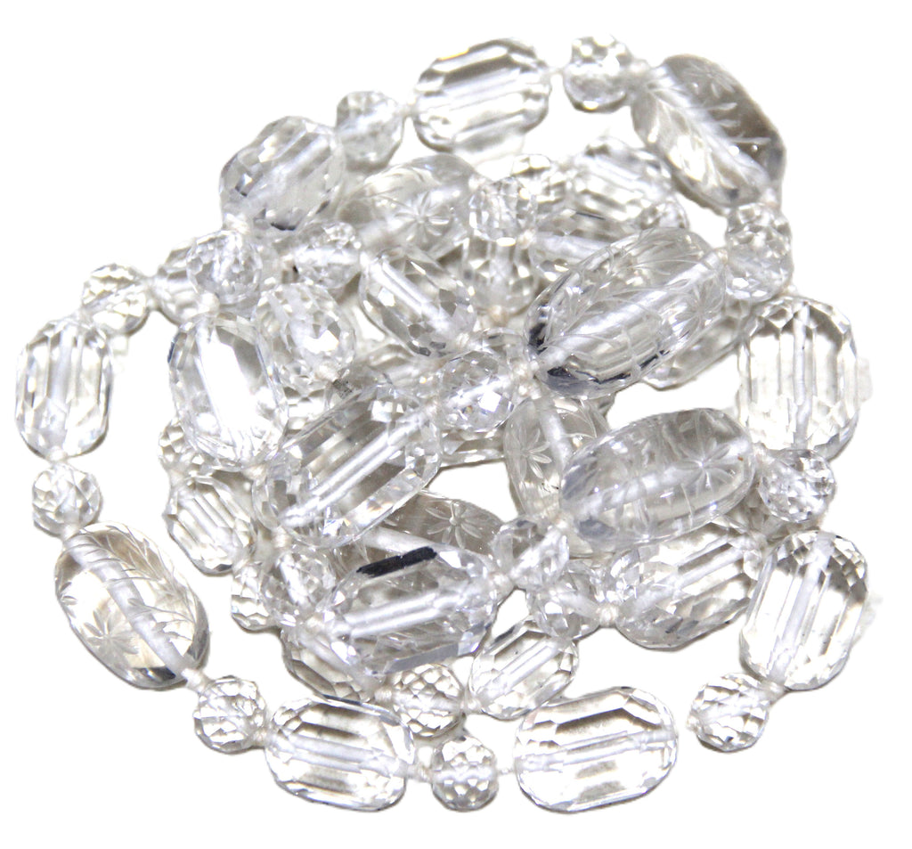 ANTIQUE ART DECO ERA ROCK CRYSTAL NECKLACE