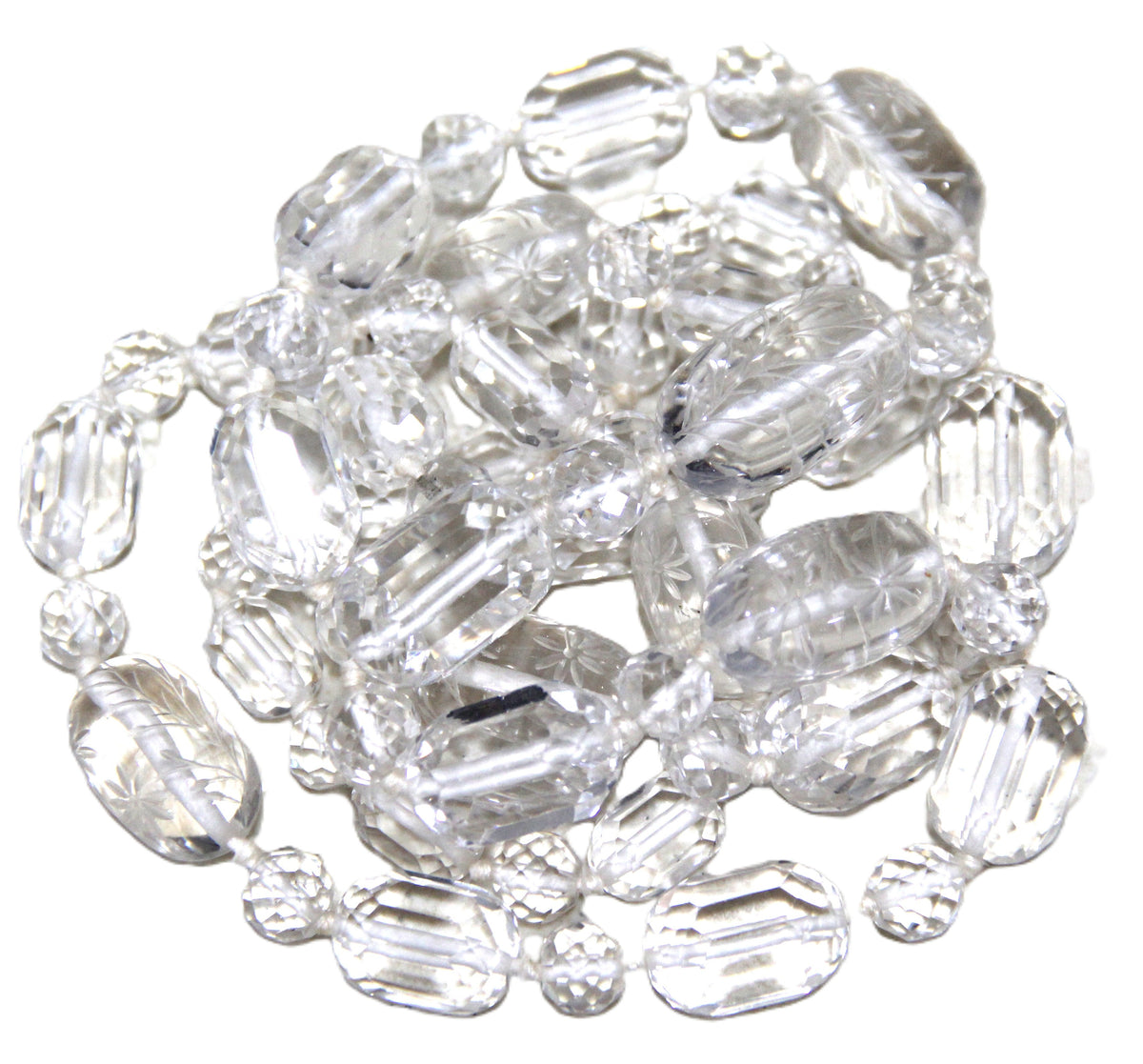 ANTIQUE ART DECO ERA ROCK CRYSTAL NECKLACE