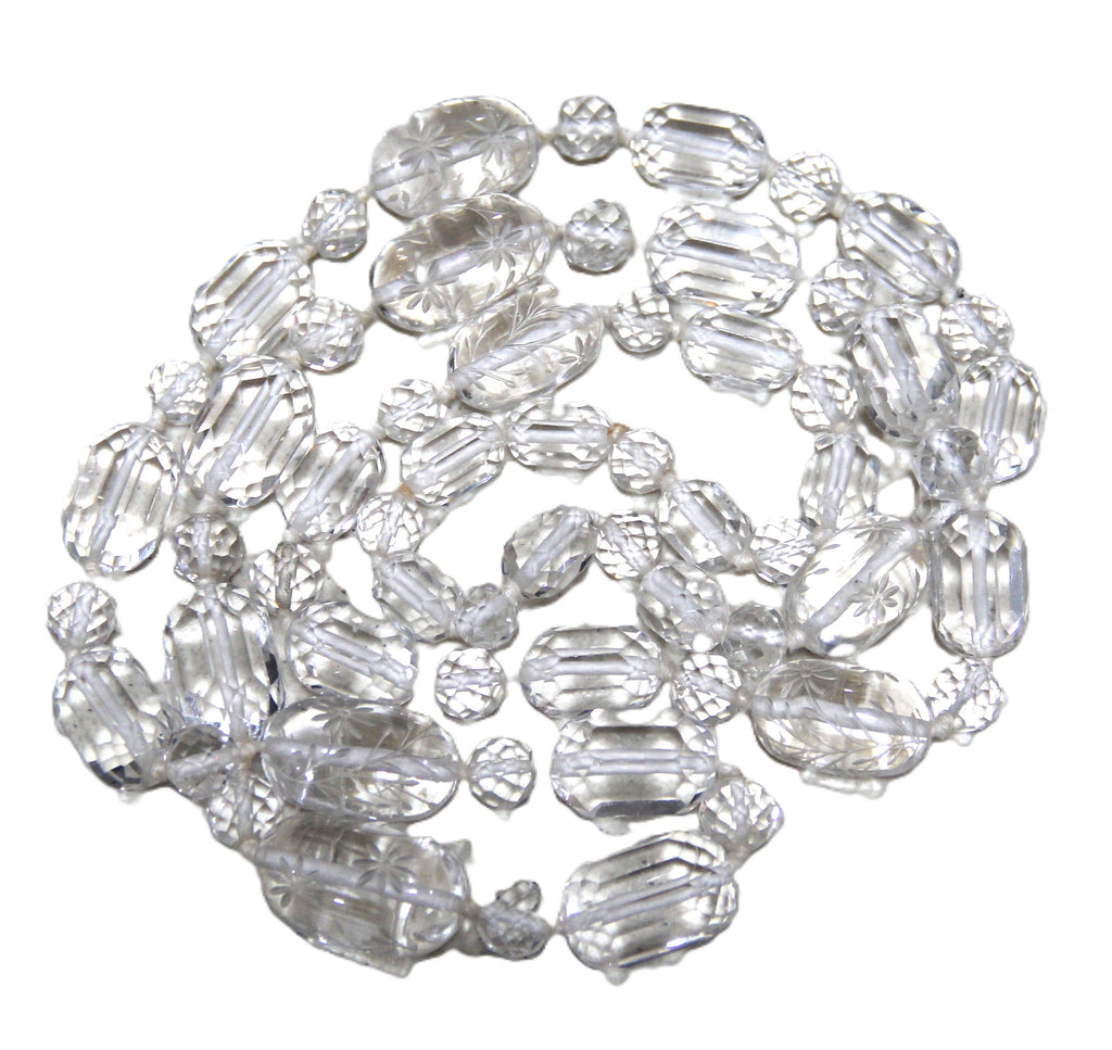 ANTIQUE ART DECO ERA ROCK CRYSTAL NECKLACE