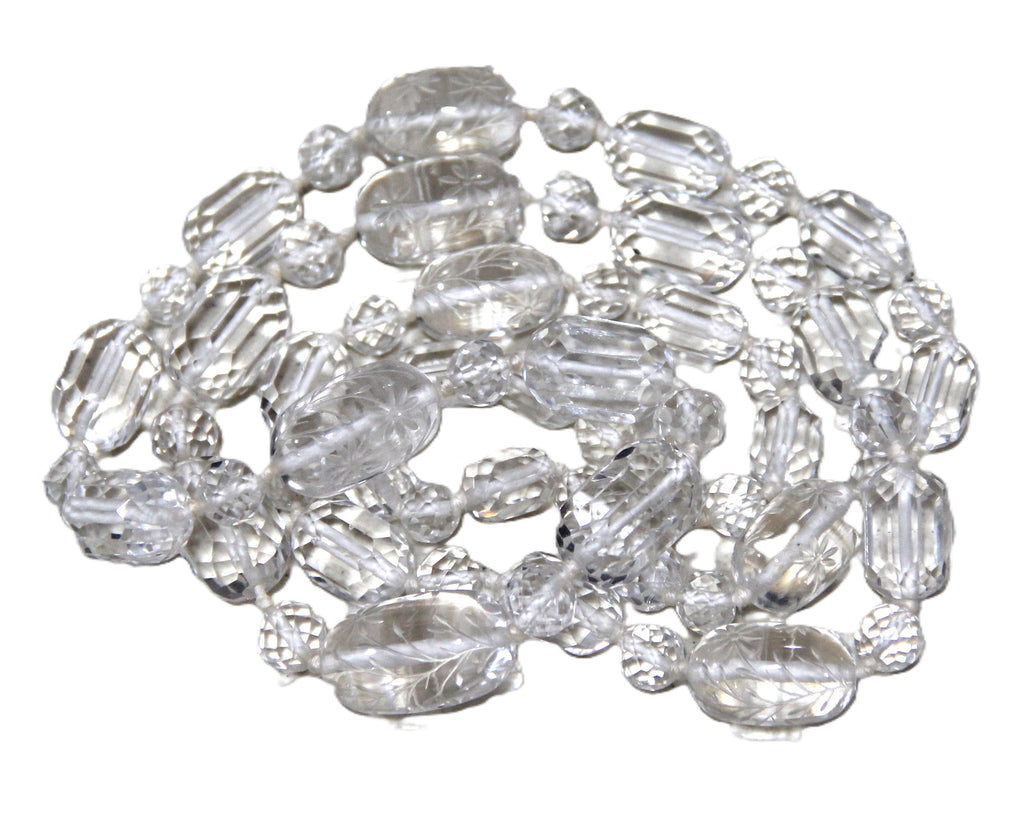 ANTIQUE ART DECO ERA ROCK CRYSTAL NECKLACE