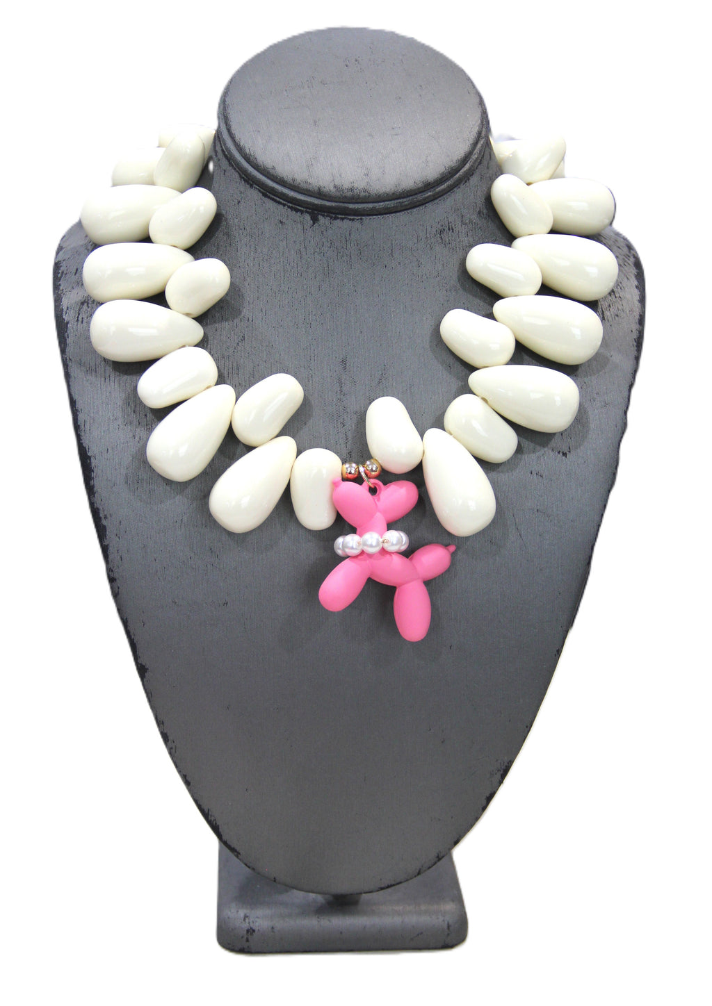 CONTEMPORARY FX PEARL BALLOON DOG MAXIMALIST NECKLACE