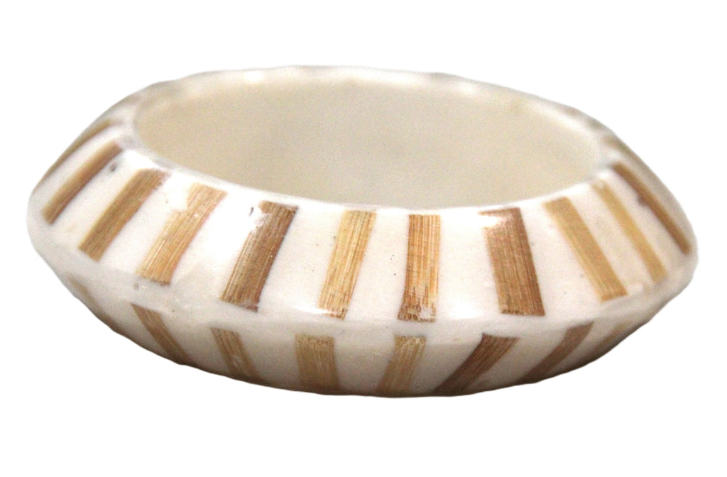 Vintage bamboo and resin knife edge bangle bracelet