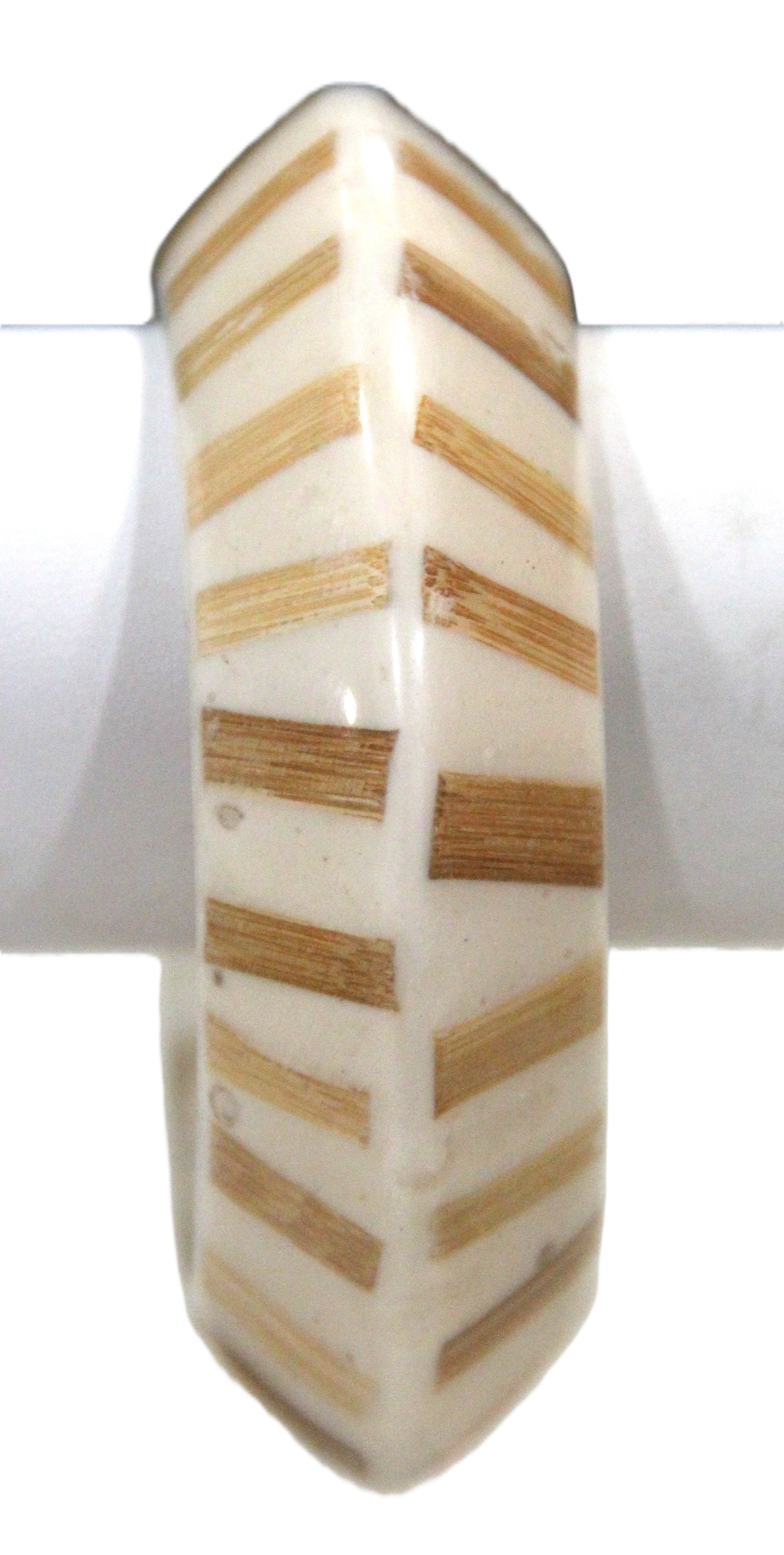Vintage bamboo and resin knife edge bangle bracelet