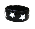MODERN RESIN BLACK & WHITE STAR BANGLE