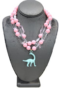 BLUE DINO MAXIMALIST STATEMENT NECKLACE