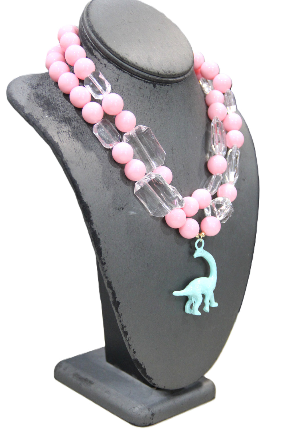 BLUE DINO MAXIMALIST STATEMENT NECKLACE