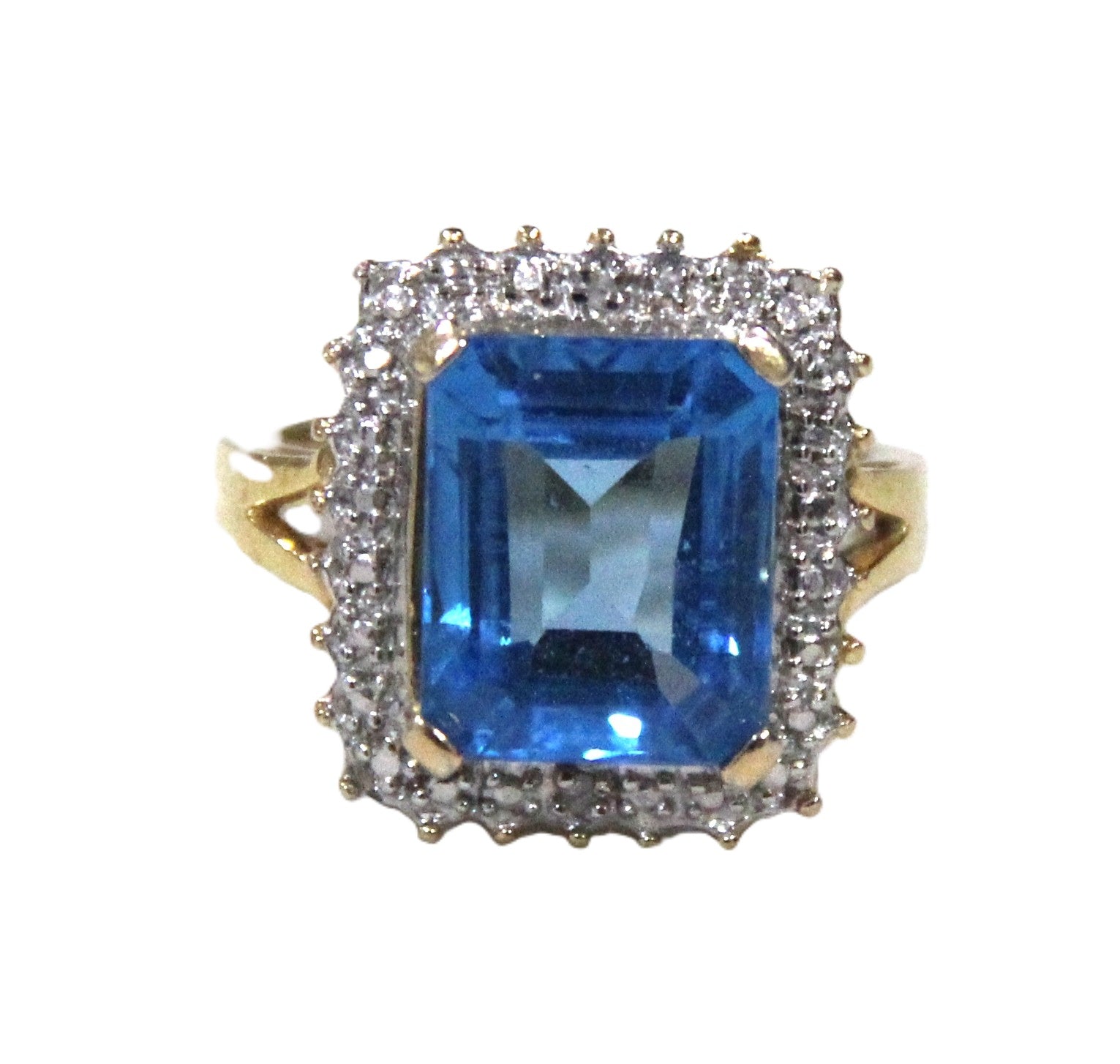 Blue Spinel cocktail ring