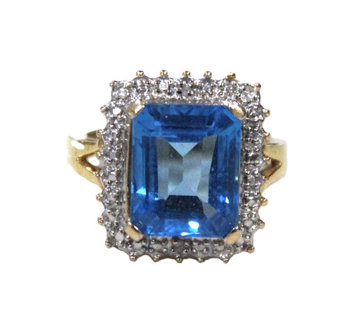 Blue Spinel cocktail ring