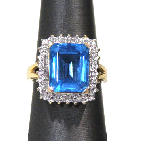 Blue Spinel cocktail ring