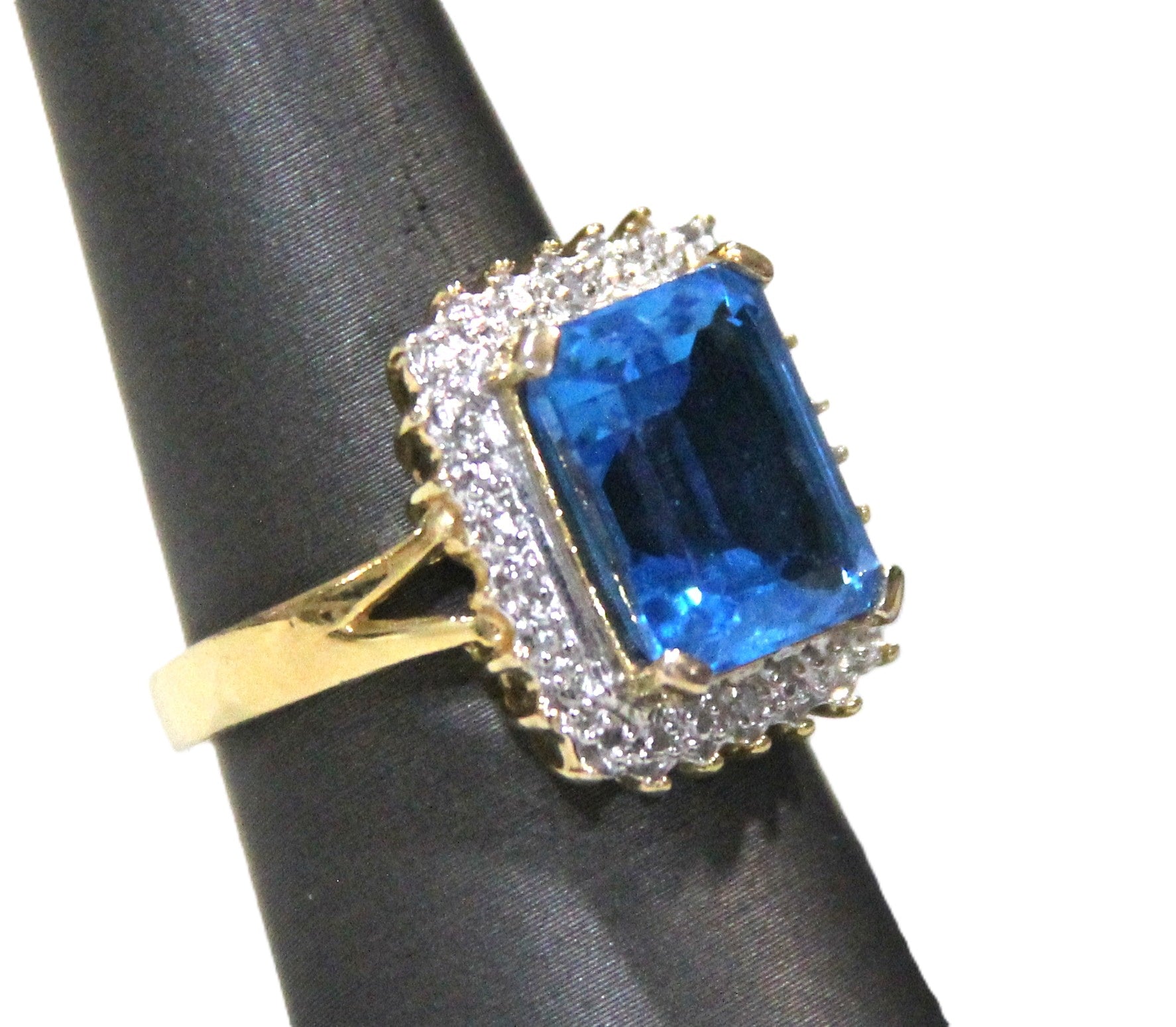 Blue Spinel cocktail ring