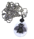 crystal bee & shell necklace