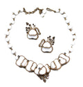 CHRISTIAN DIOR BY KRAMER MAYORKA PETAL GLASS NECKLACE & EARRINGS