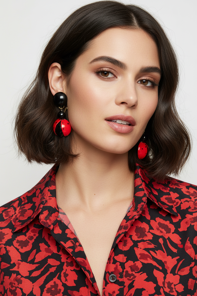 cilea ladybug earrings