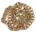 DEAD STOCK UNSIGNED CINER CRYSTAL PAVE ACCENT GOLD LINK LAYERING NECKLACE