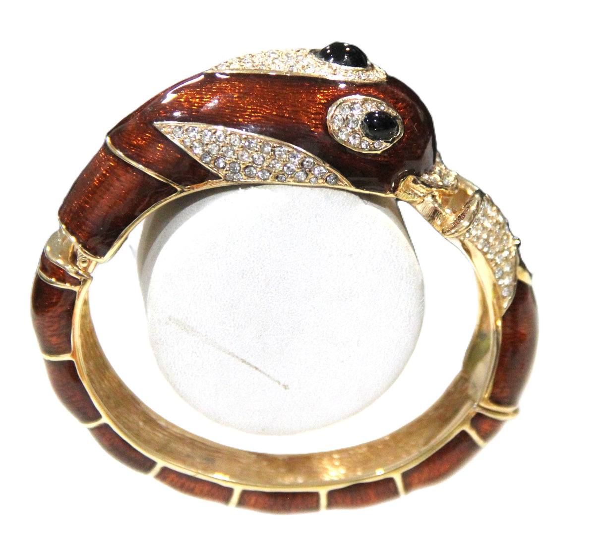 CINER VINTAGE HINGED DOLPHIN BANGLE BRACELET