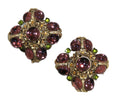 Vintage Craft signed cabochon statement earrings