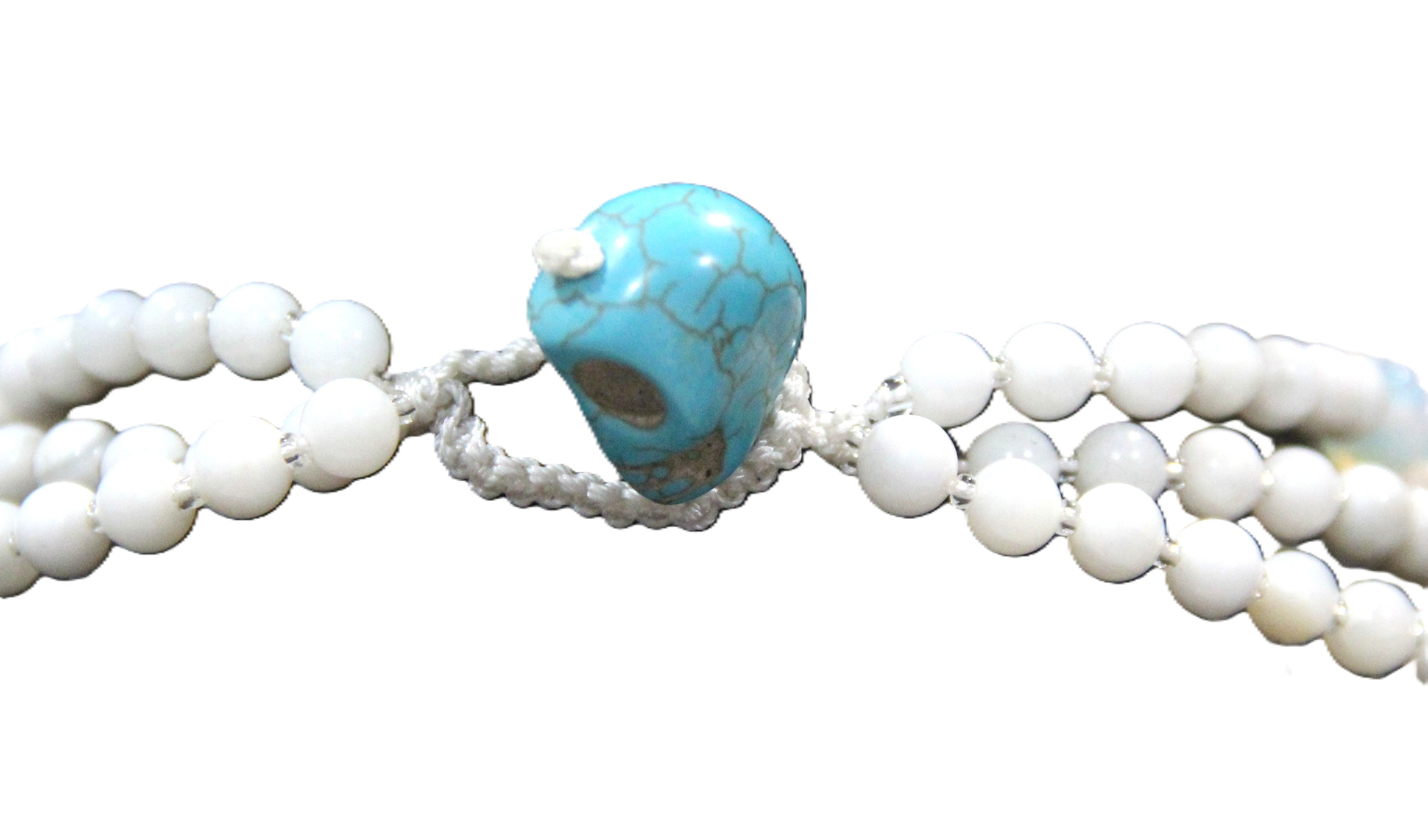 DIA DE MUERTOS GEMSTONE SKULL NECKLACE