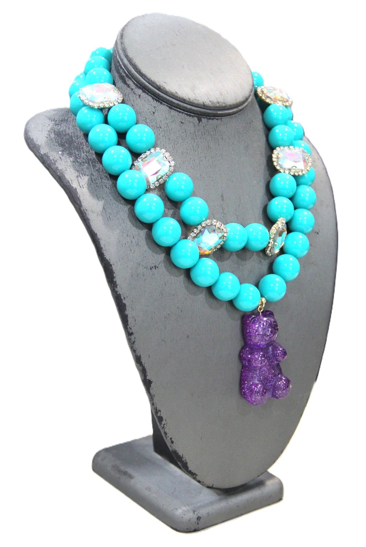 DISCO GUMMY BEAR MAXIMALIST NECKLACE