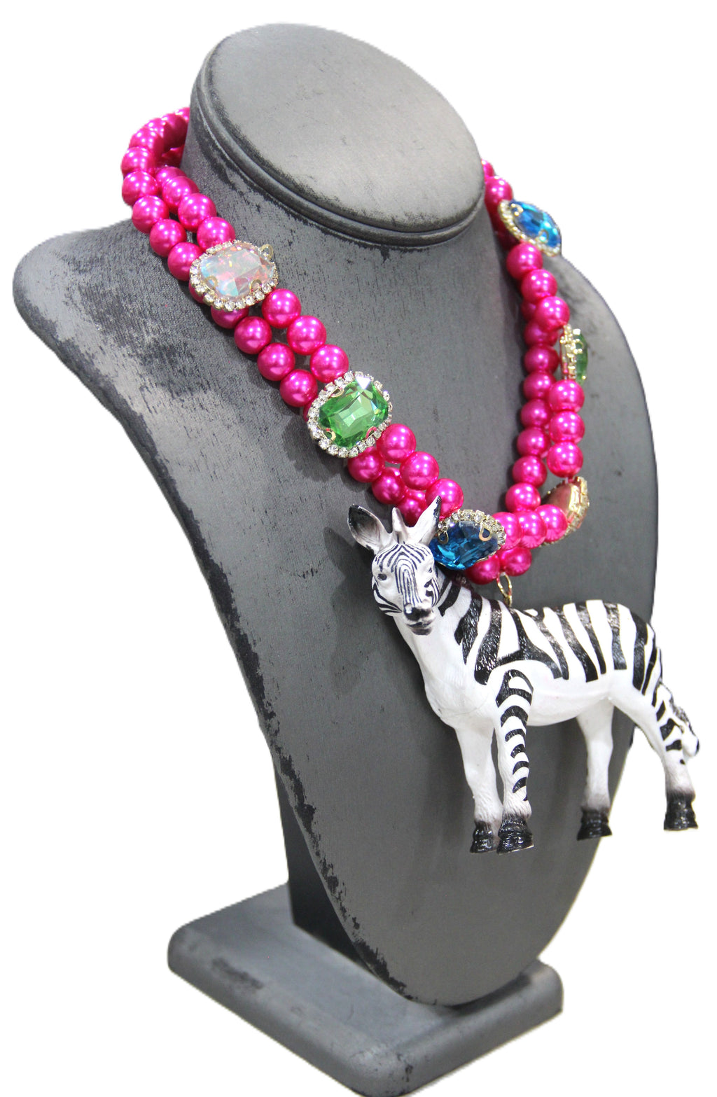 DISCO ZEBRA MAXIMALIST NECKLACE