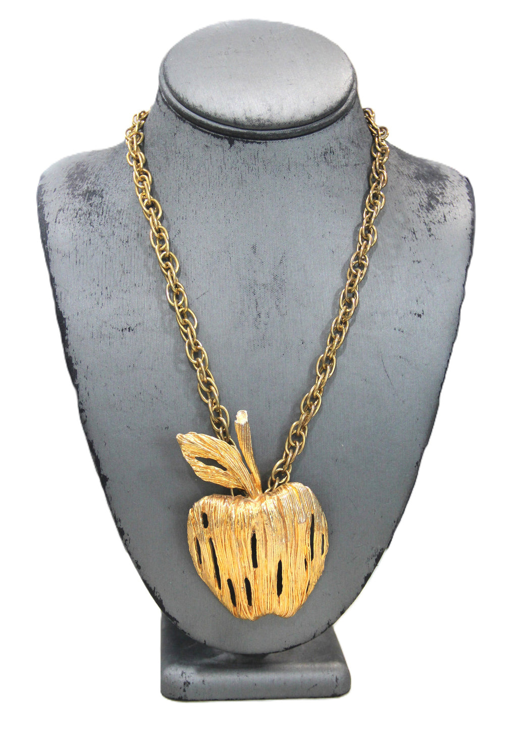 VINTAGE ERWIN PEARL BIG APPLE PENDANT NECKLACE