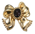 ERWIN PEARL LARGE VINTAGE BOW & SCARAB BROOCH