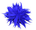 LARGE COBALT BLUE FEATHER CLIP BROOCH