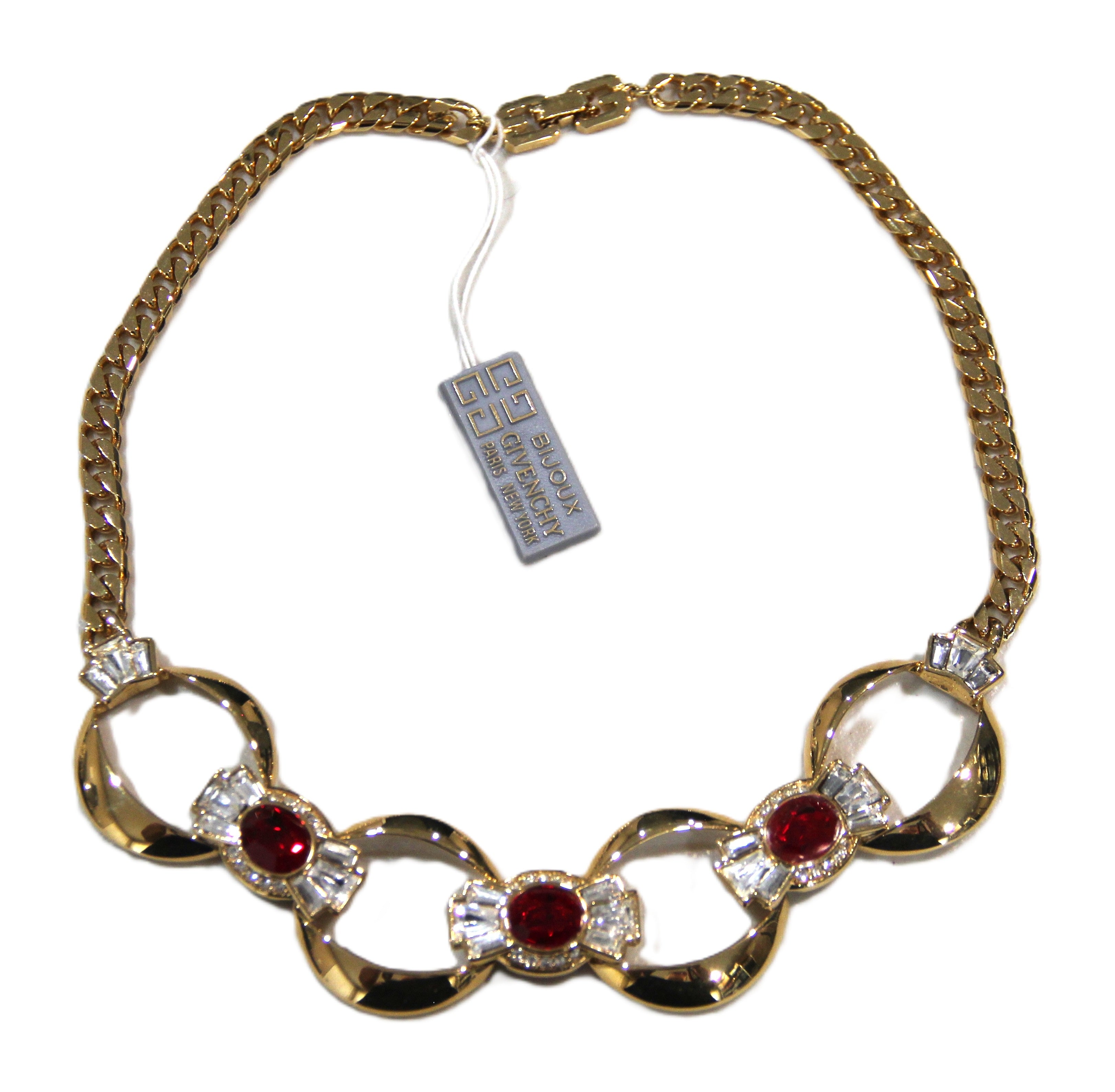 GIVENCHY DEAD STOCK CRYSTAL ACCENT NECKLACE