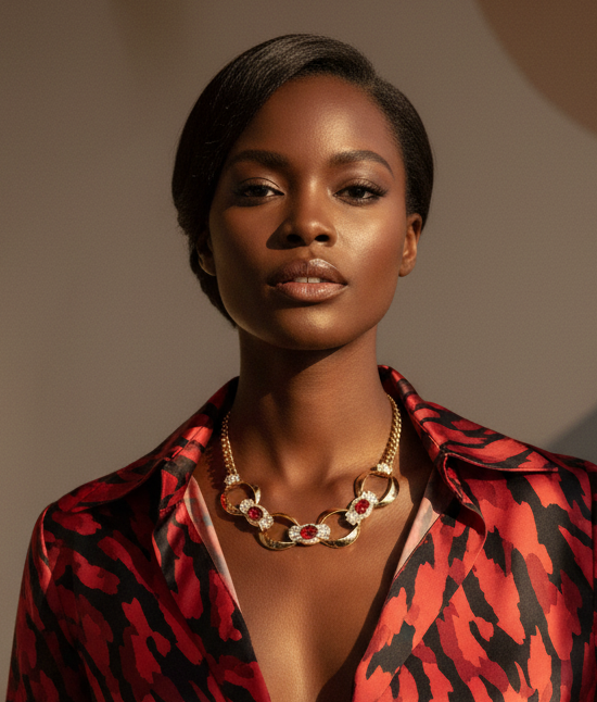 GIVENCHY DEAD STOCK CRYSTAL ACCENT NECKLACE