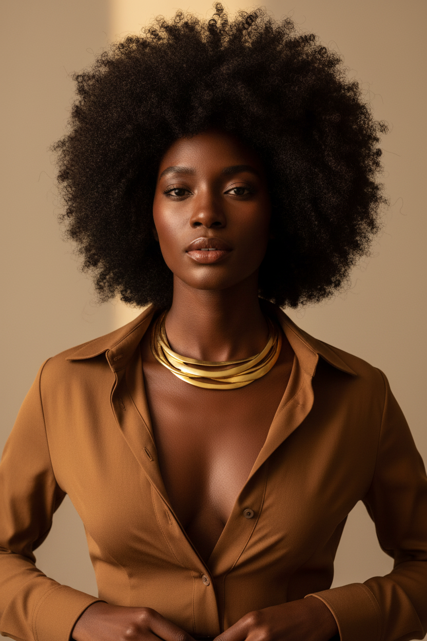 KENNETH JAY LANE 1990'S MATTE GOLD STRUCTURED COLLAR NECKLACE 