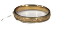 Antique gold filled hinged bangle bracelet