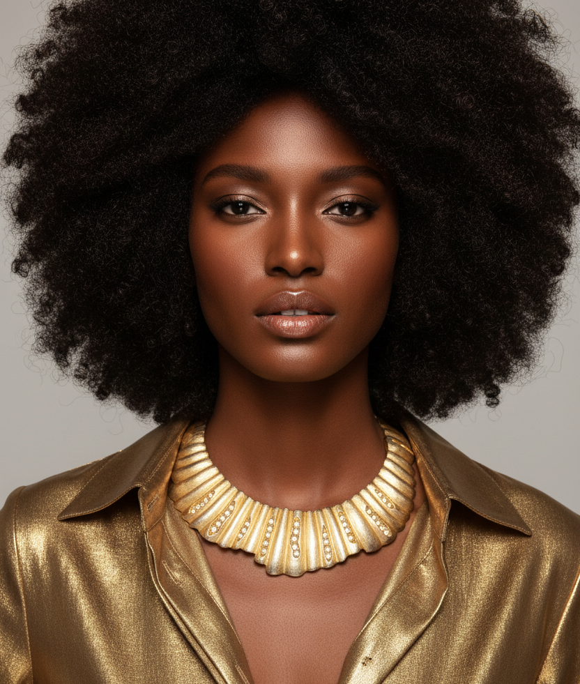Vintage matte gold & crystal collar necklace