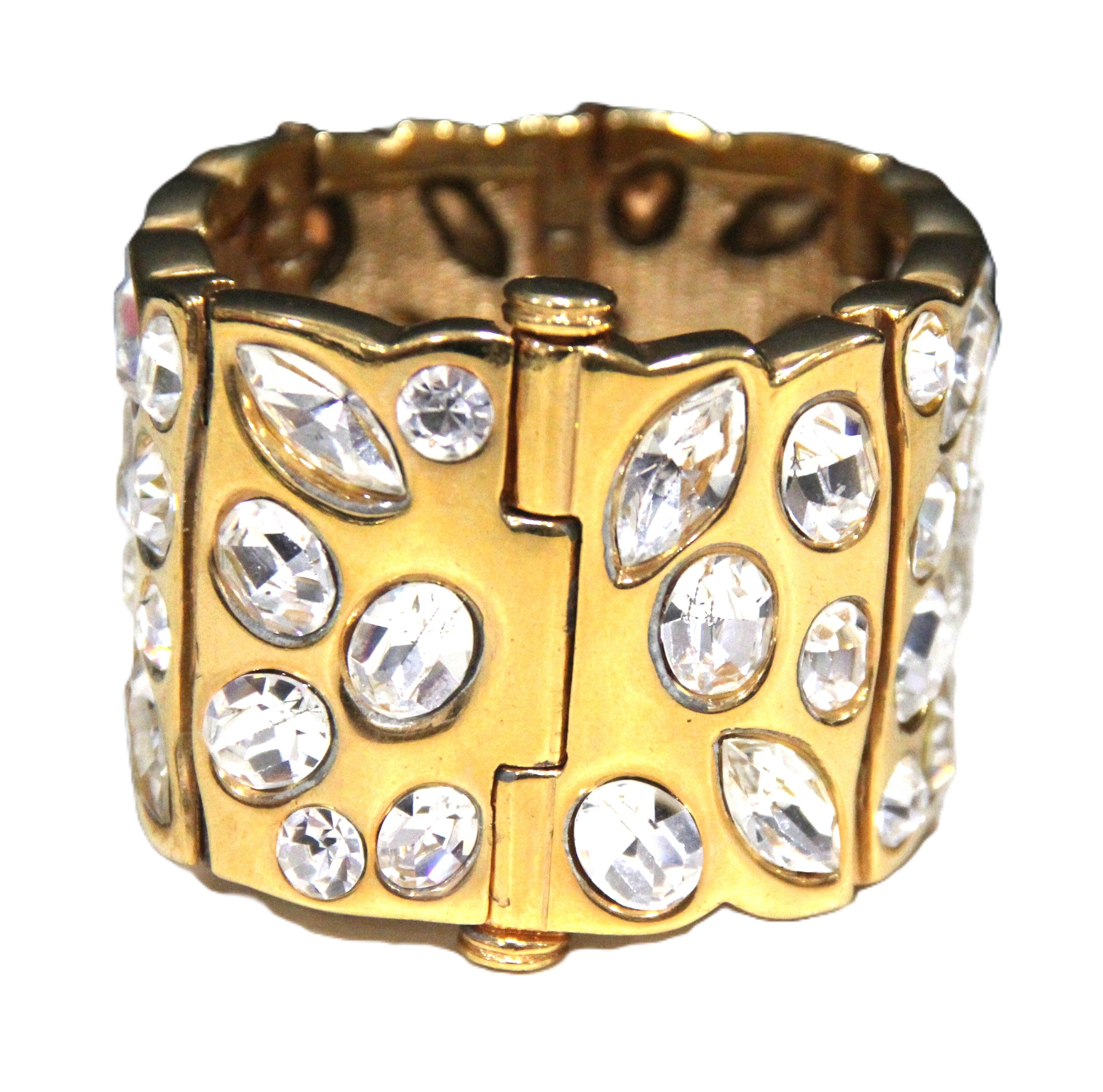ROBERT GOOSSENS 80'S 90'S ERA RHINESTONE HINGED BRACELET