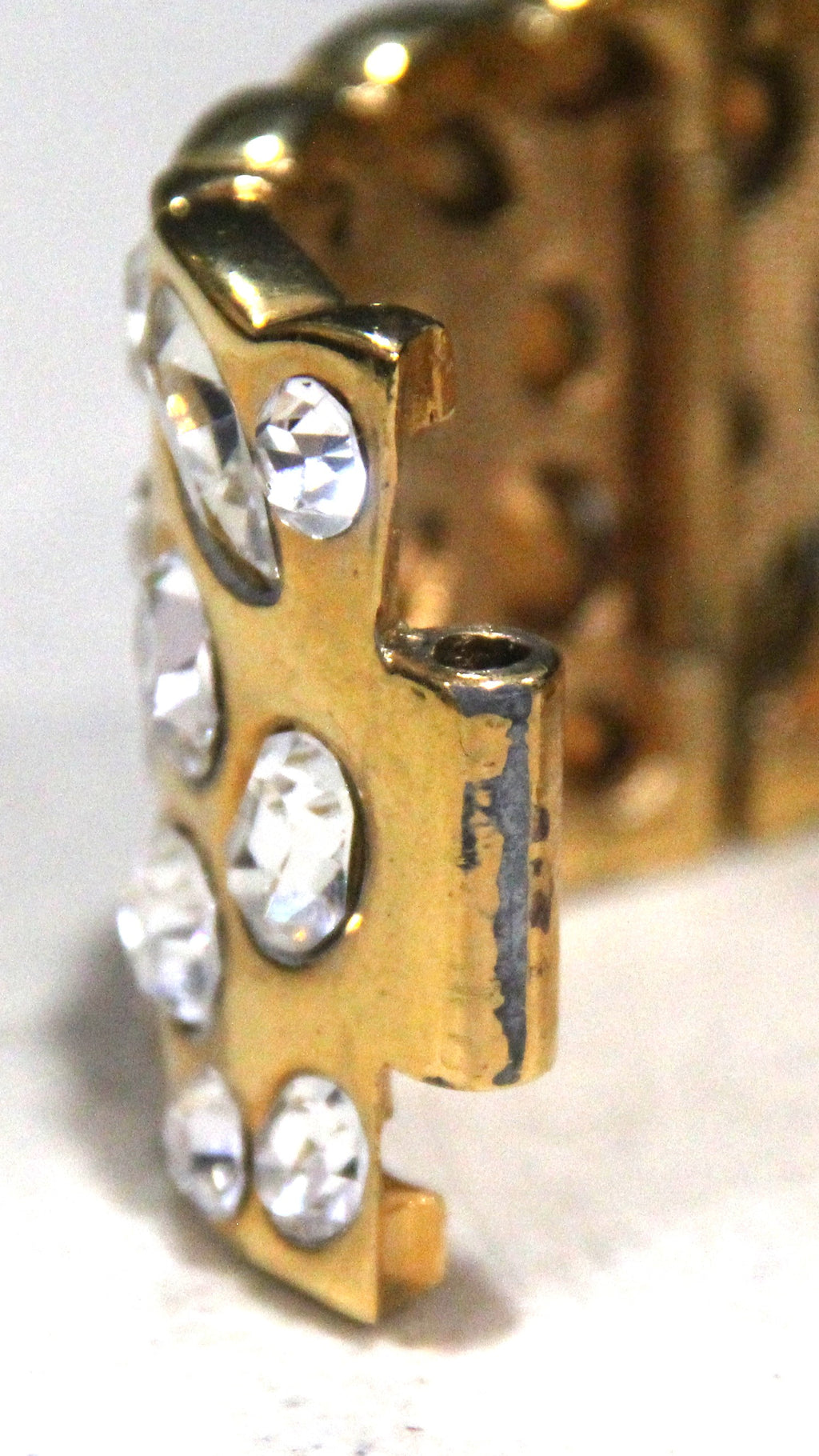 ROBERT GOOSSENS 80'S 90'S ERA RHINESTONE HINGED BRACELET