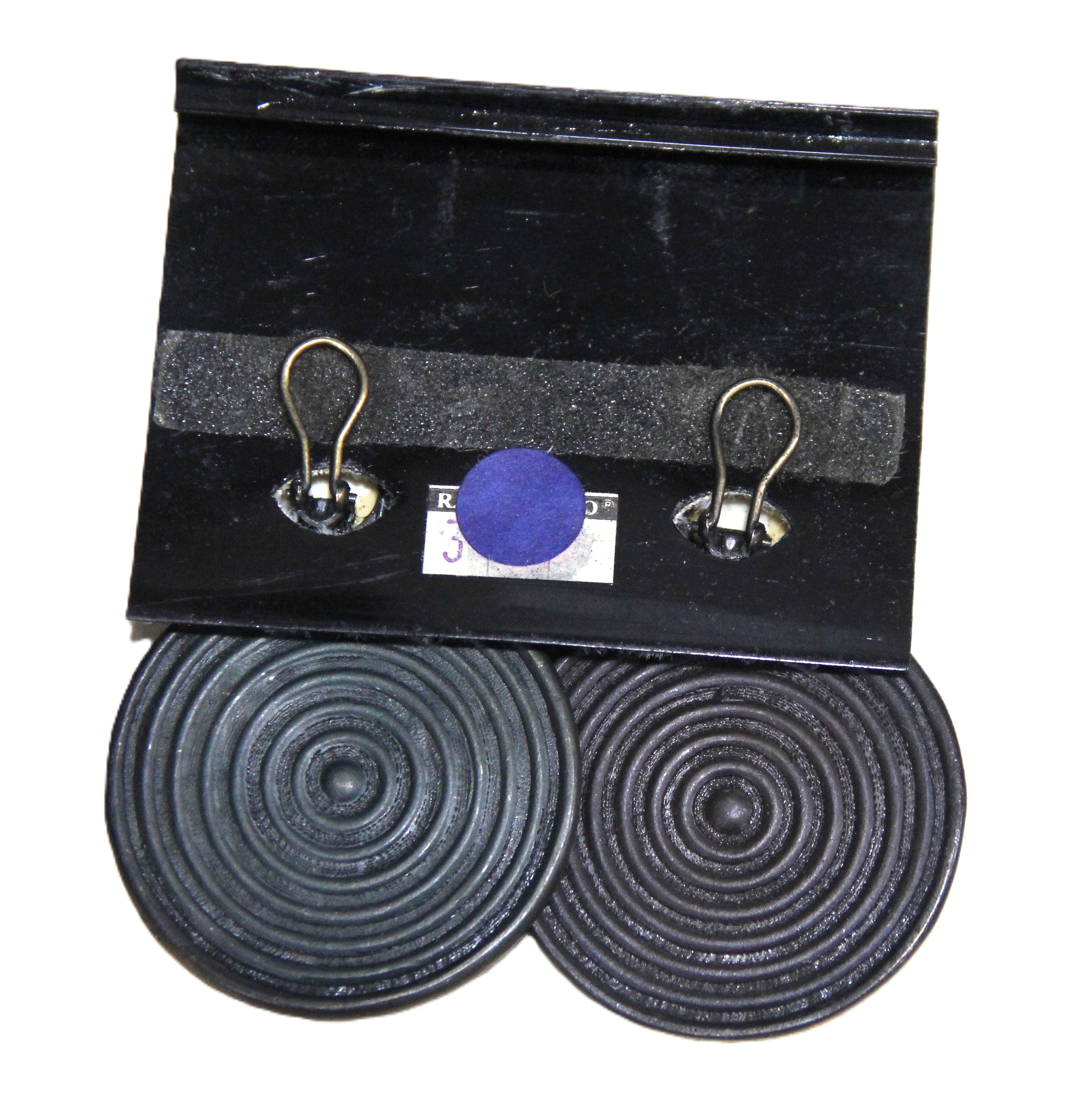 GRAZIANO DEAD STOCK 80'S SCULPTURAL TRIBAL STATEMENT EARRINGS