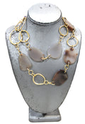 GRAZIANO DEAD STOCK AGATE SLICE CHAIN NECKLACE