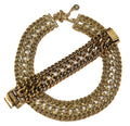TRIPLE WIDE CURB CHAIN NECKLACE & BRACELET SET