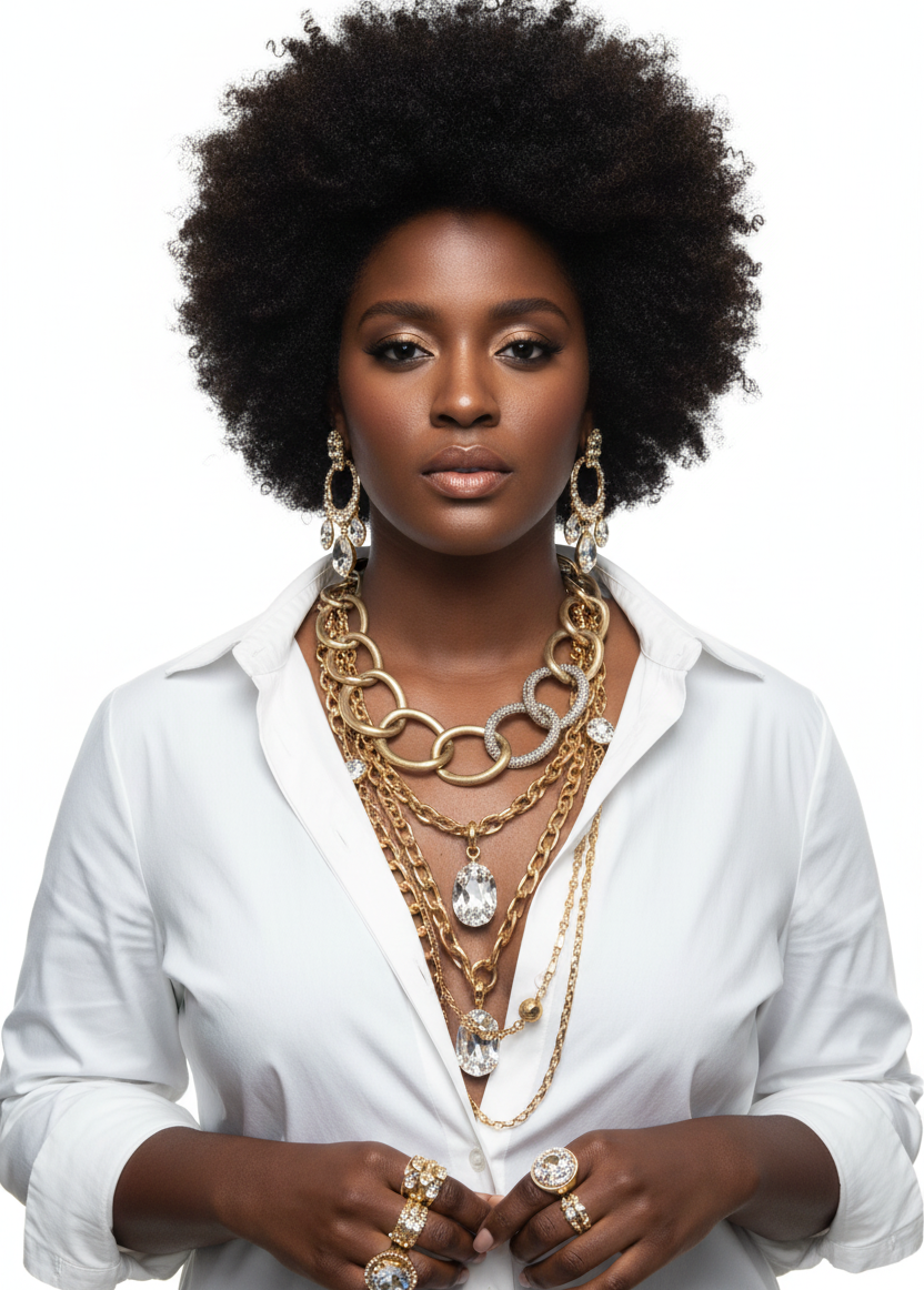 Graziano burnished gold and pave crystal curbed chain
