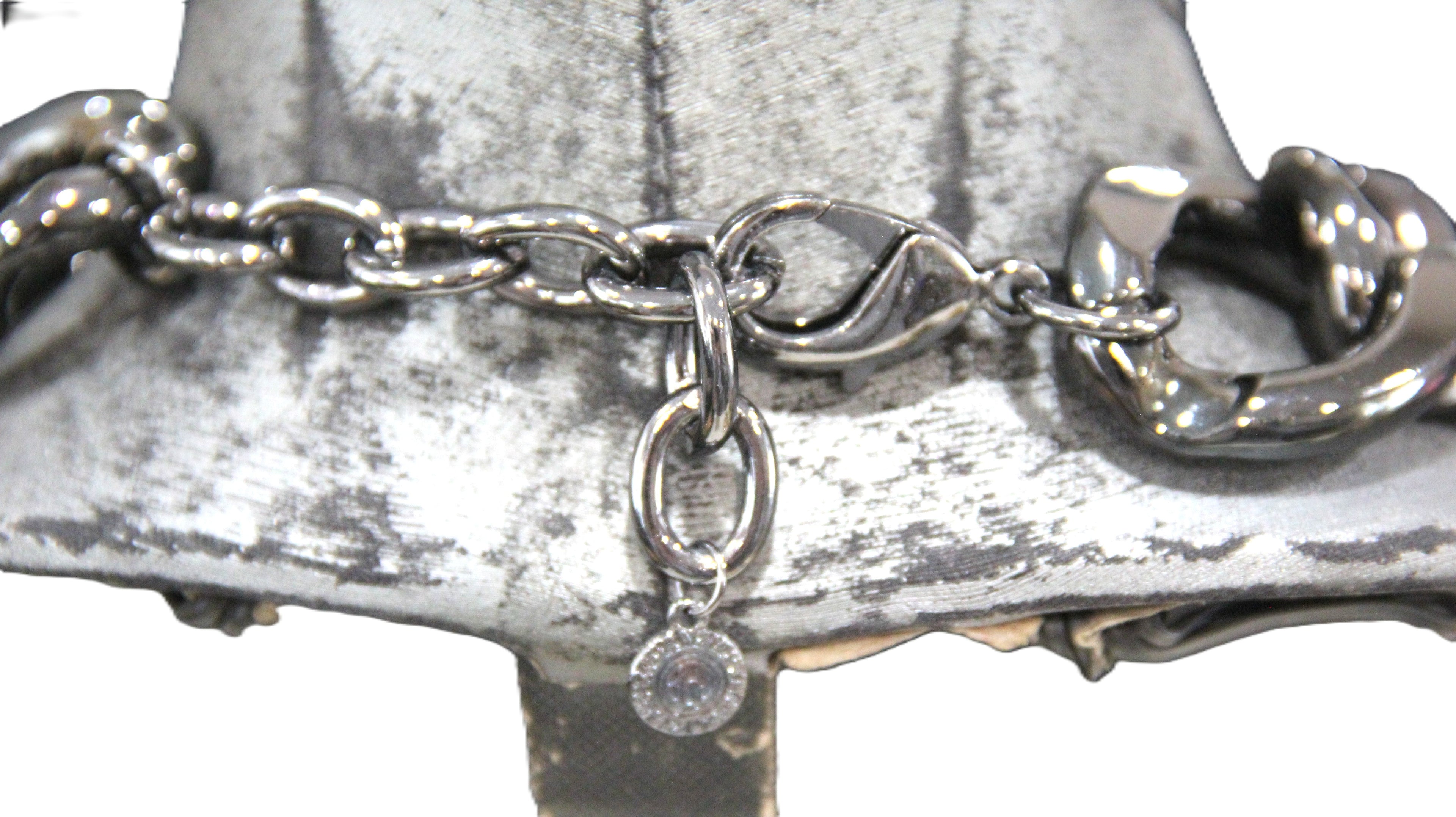 Graziano chunky black metal curbed chain necklace